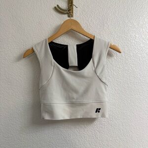 Women's White Sports Bra forme large posture bra